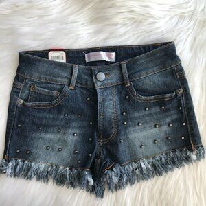 NWT Junior's Studded Cut Off Button Fly Jean Shorts - Size 3